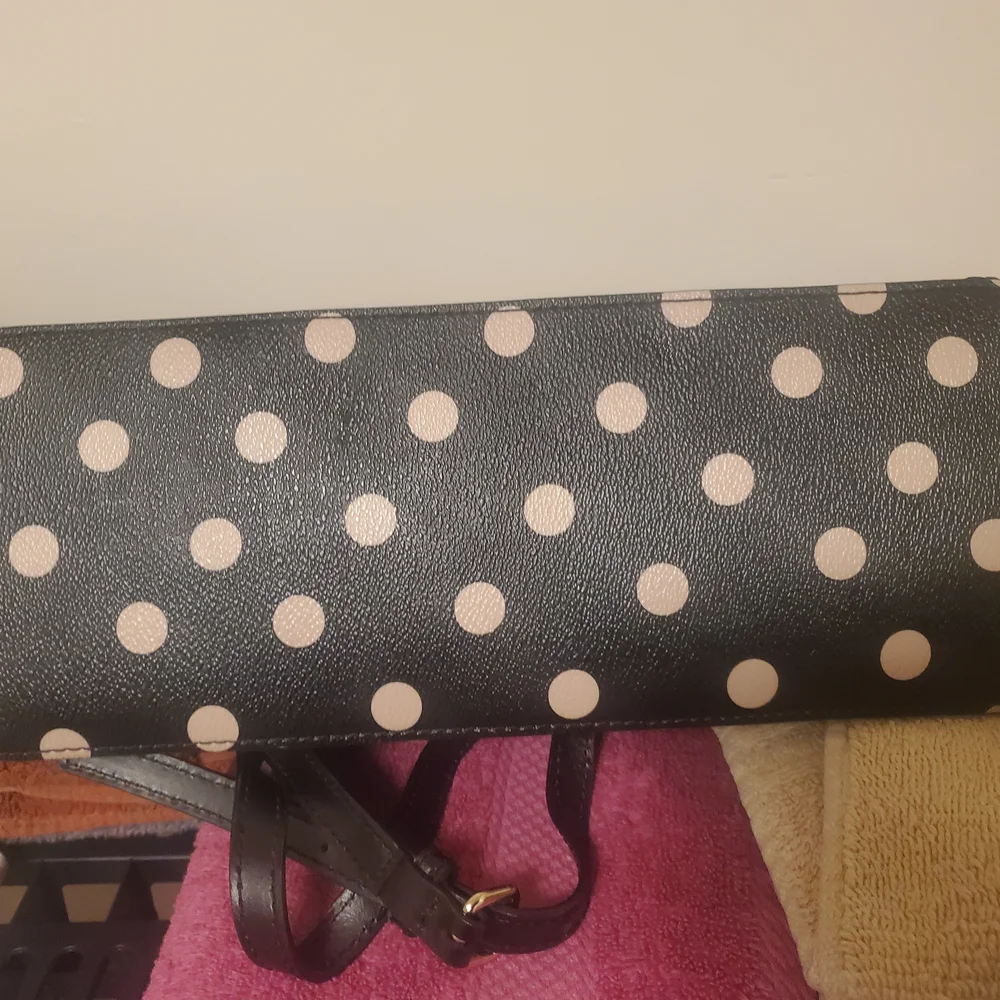 Kate Spade Black and Cream Polka Dot Satchel - Picture 3 of 3